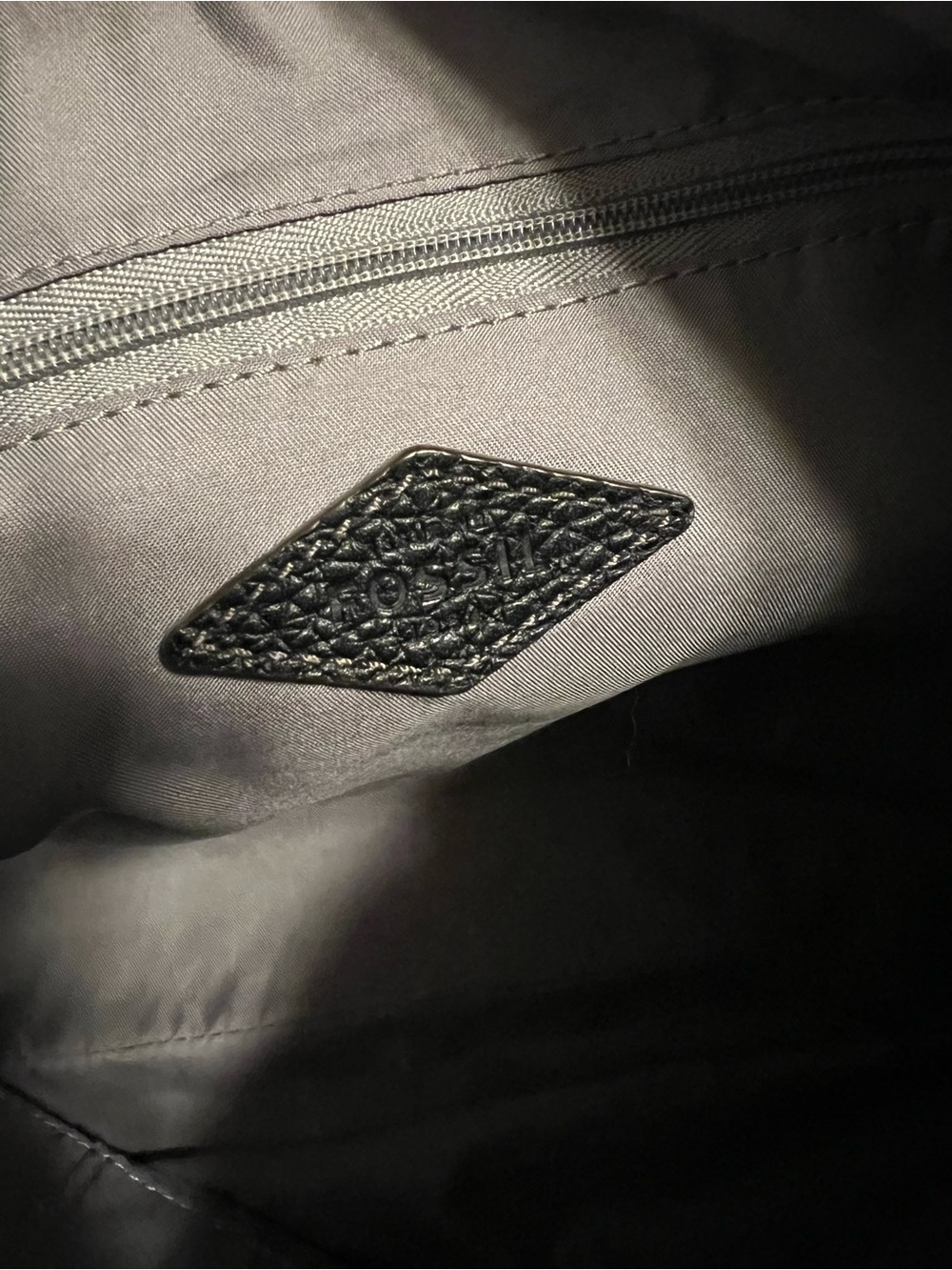 Black Leather Crossbody Bag with Gold Zippers - Picture 9 of 12